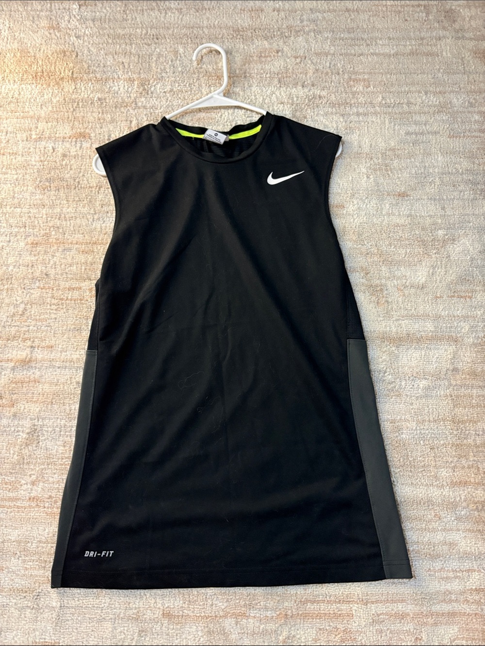 Nike Black Sleeveless Dri-FIT Sport Dress with Contrast Panels